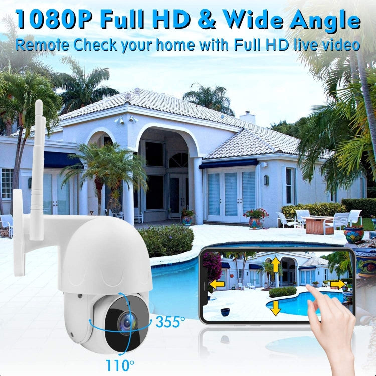 Tuya QX45 1080P Full HD IP65 Waterproof 2.4G Wireless IP Camera, Support Motion Detection & Two-way Audio & Night Vision & TF Card, AU Plug, Support Motion Detection Tuya QX45 1080P Full HD IP65 Waterproof 2.4G Wireless IP Camera, Support Motion Detection & Two-way Audio & Night Vision & TF Card, AU Plug, Support Motion Detection